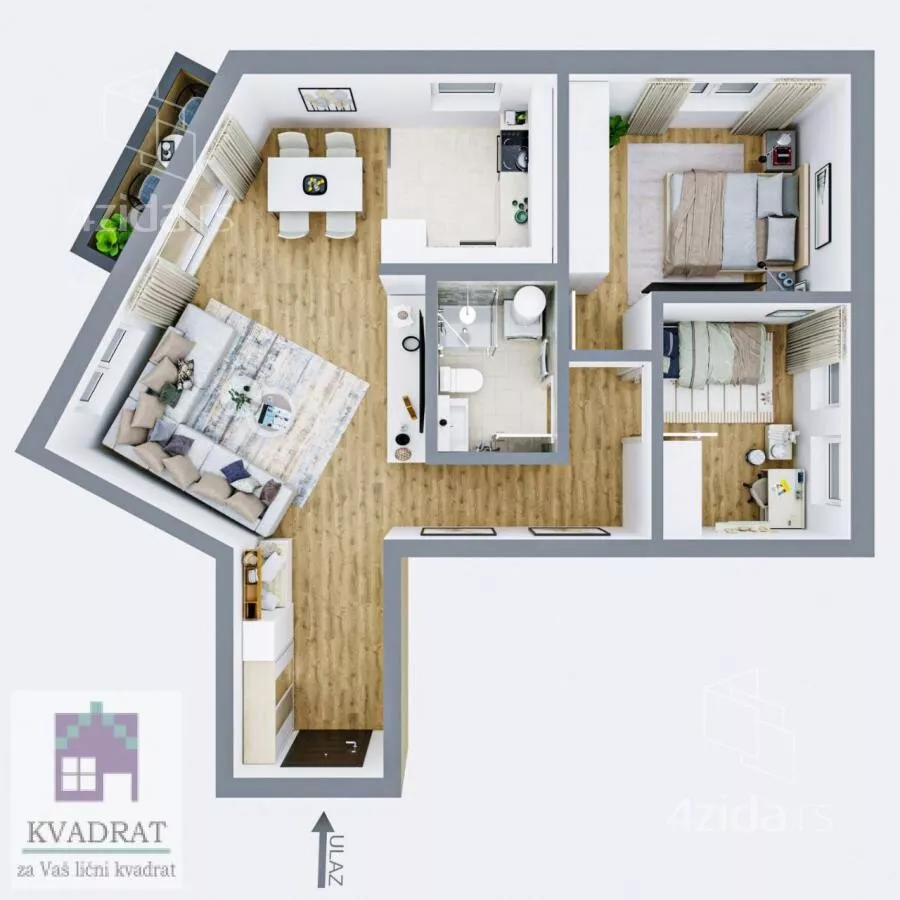 Dvoiposoban stan | 4zida