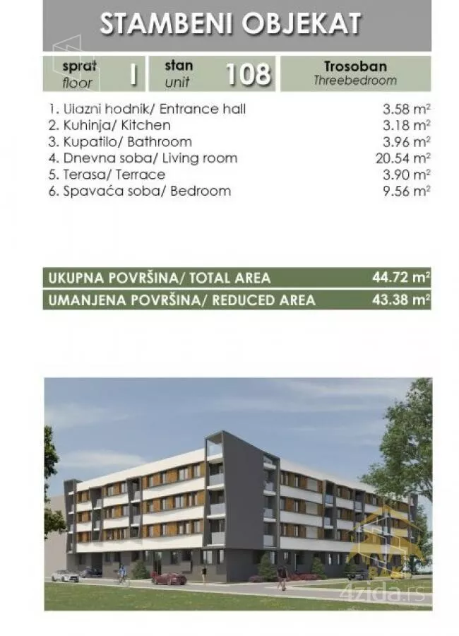 Dvosoban stan | 4zida