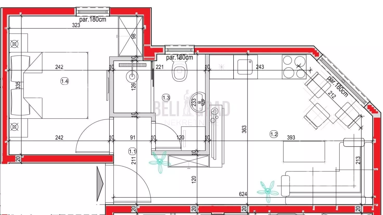 Jednoiposoban stan | 4zida