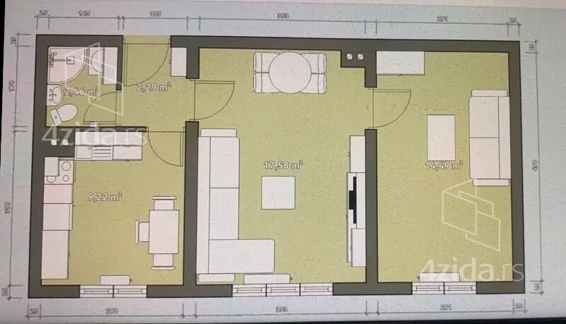 Dvosoban stan | 4zida