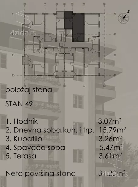 Jednosoban stan | 4zida
