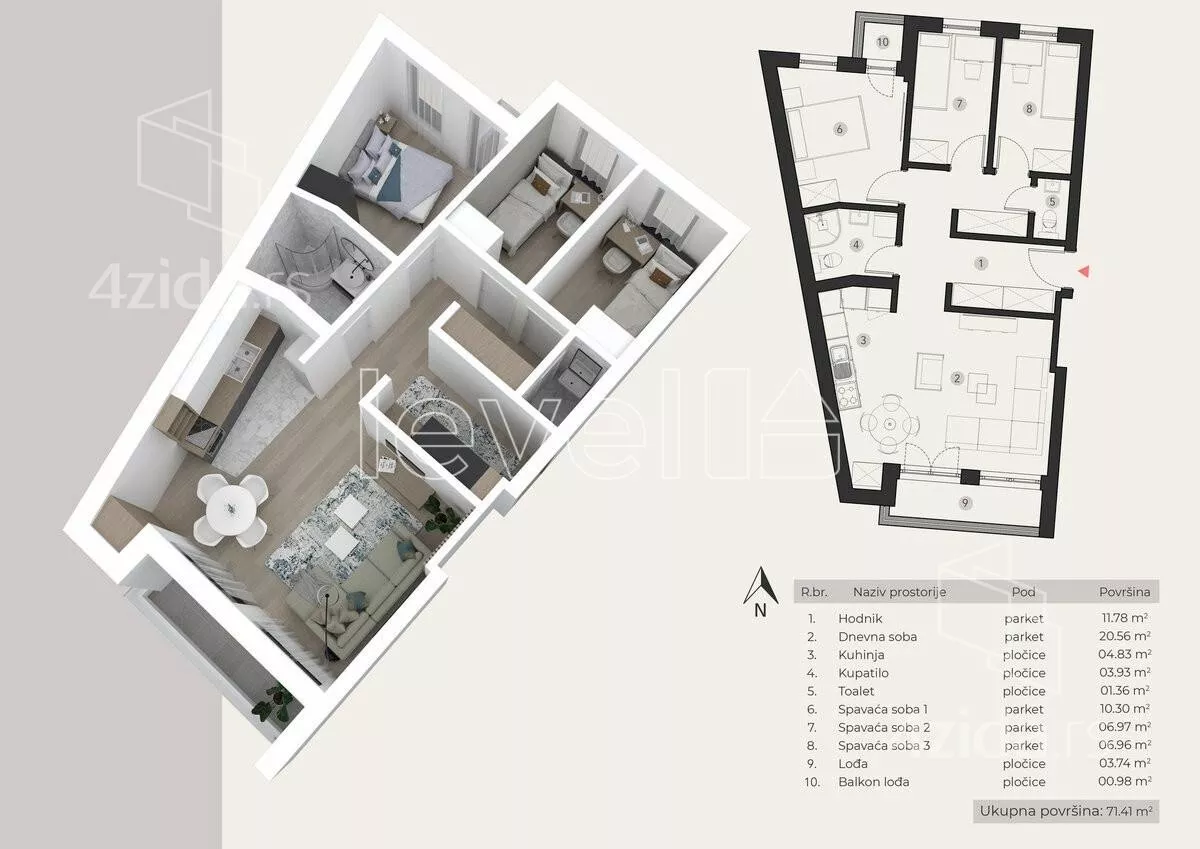 Troiposoban stan | 4zida