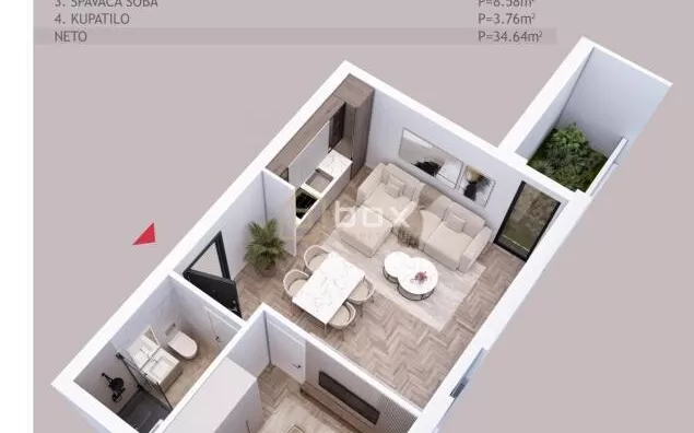 Jednoiposoban stan | 4zida