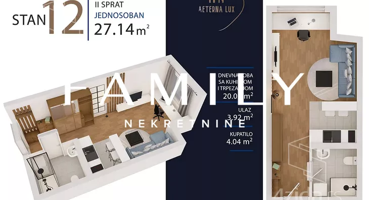 Jednosoban stan | 4zida