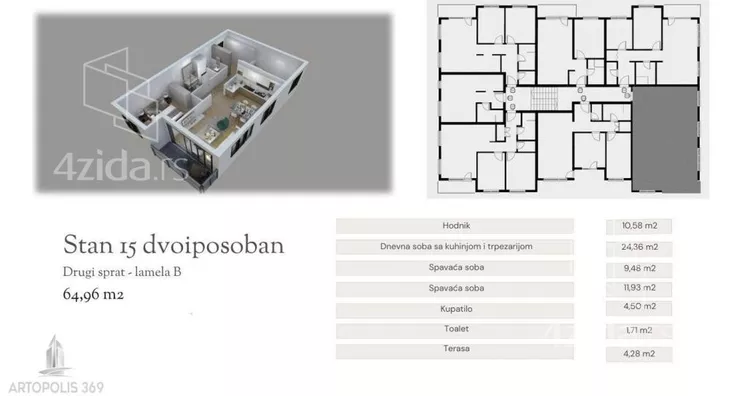 Trosoban stan | 4zida