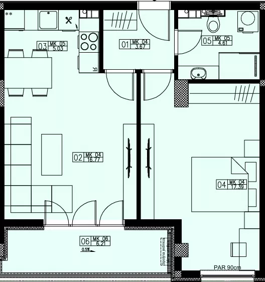 Dvosoban stan | 4zida