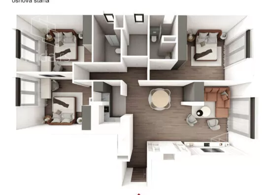 Četvoroiposoban stan | 4zida