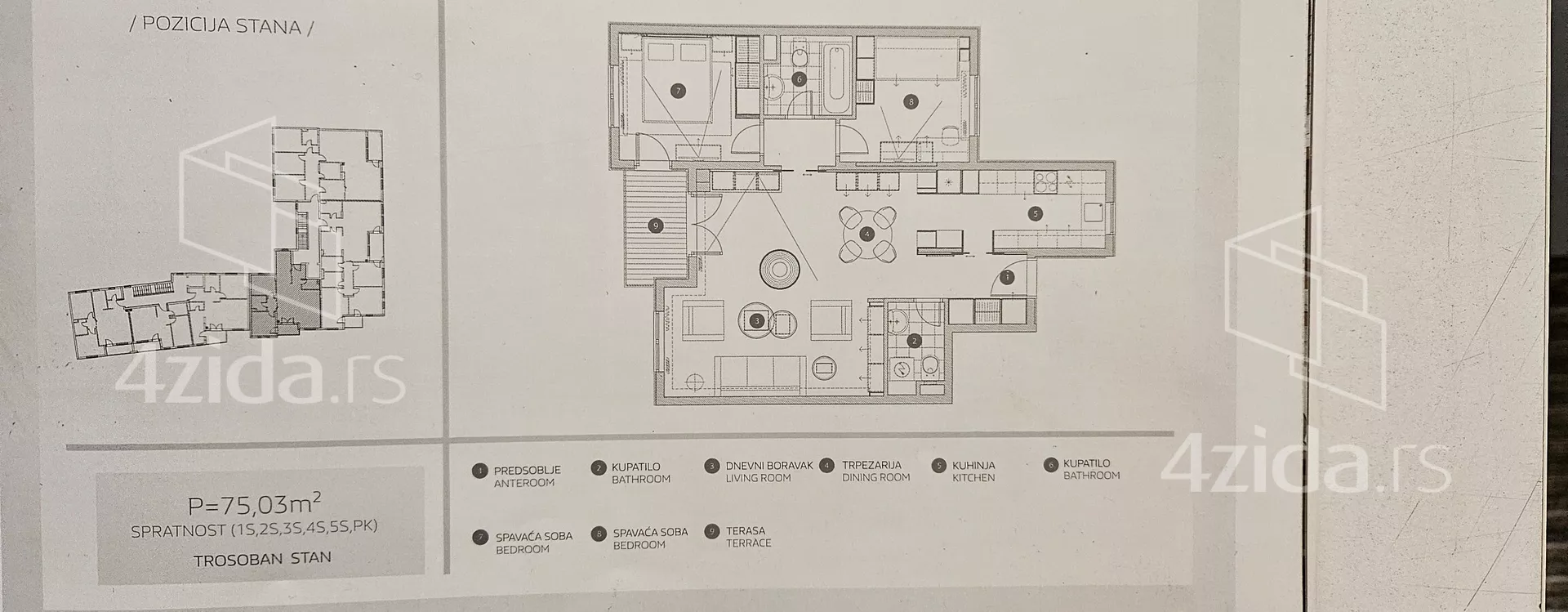 Trosoban stan | 4zida