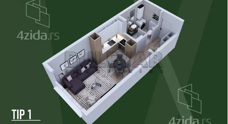 Jednosoban stan | 4zida