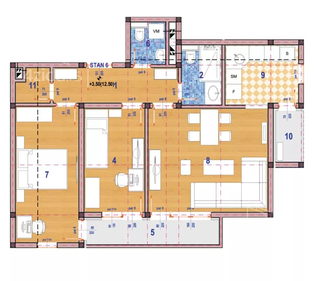 Trosoban stan | 4zida