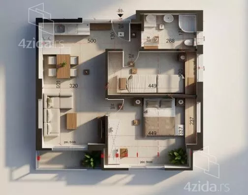 Dvoiposoban stan | 4zida
