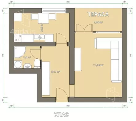 Jednosoban stan | 4zida