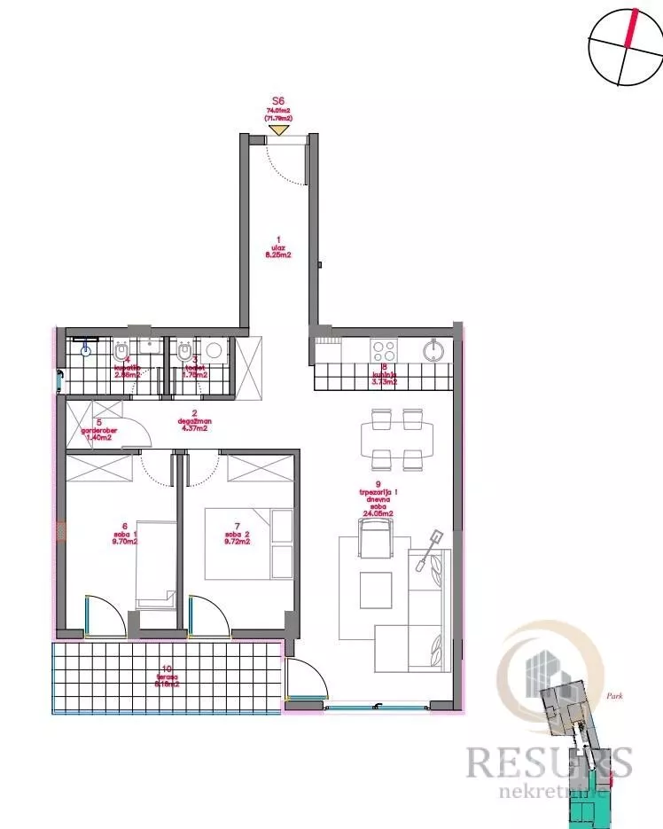 Trosoban stan | 4zida