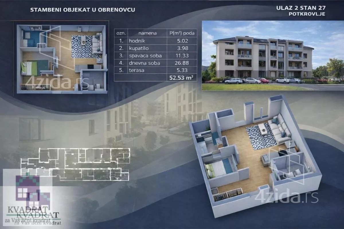 Jednoiposoban stan | 4zida