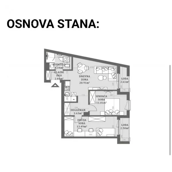 Trosoban stan | 4zida