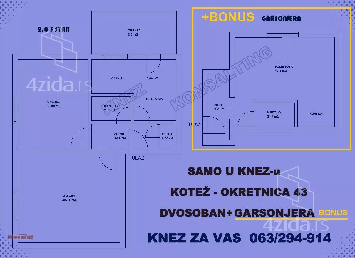Dvosoban stan | 4zida