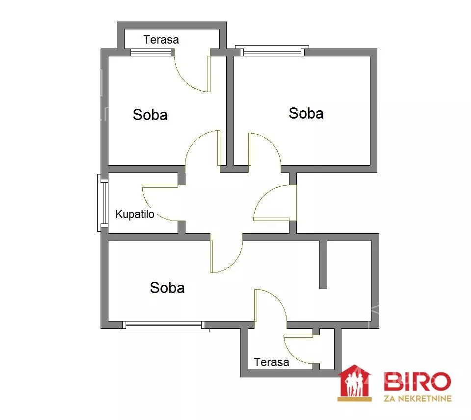 Trosoban stan | 4zida