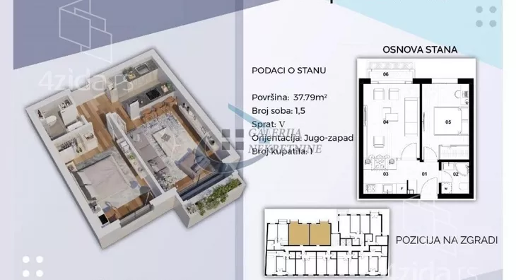 Jednoiposoban stan | 4zida