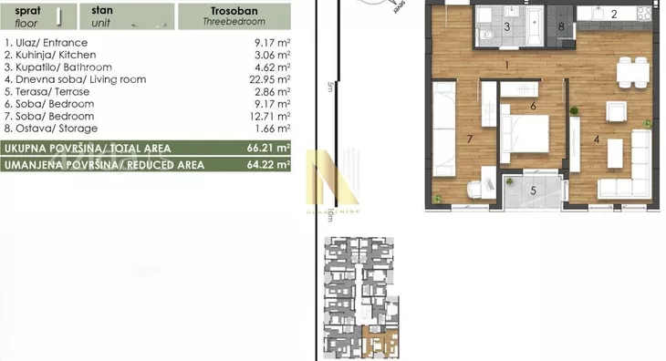 Trosoban stan | 4zida