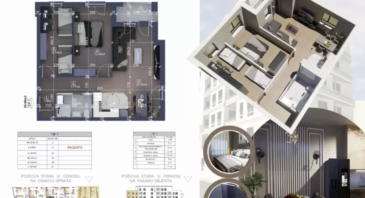 Trosoban stan | 4zida