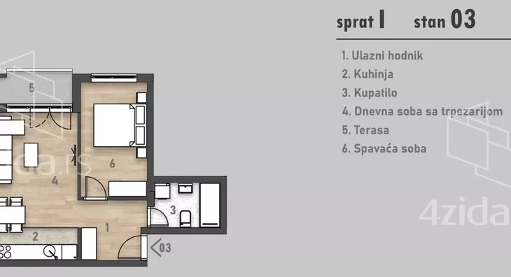 Dvosoban stan | 4zida