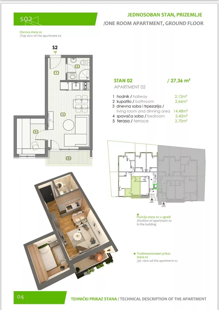 Jednosoban stan | 4zida