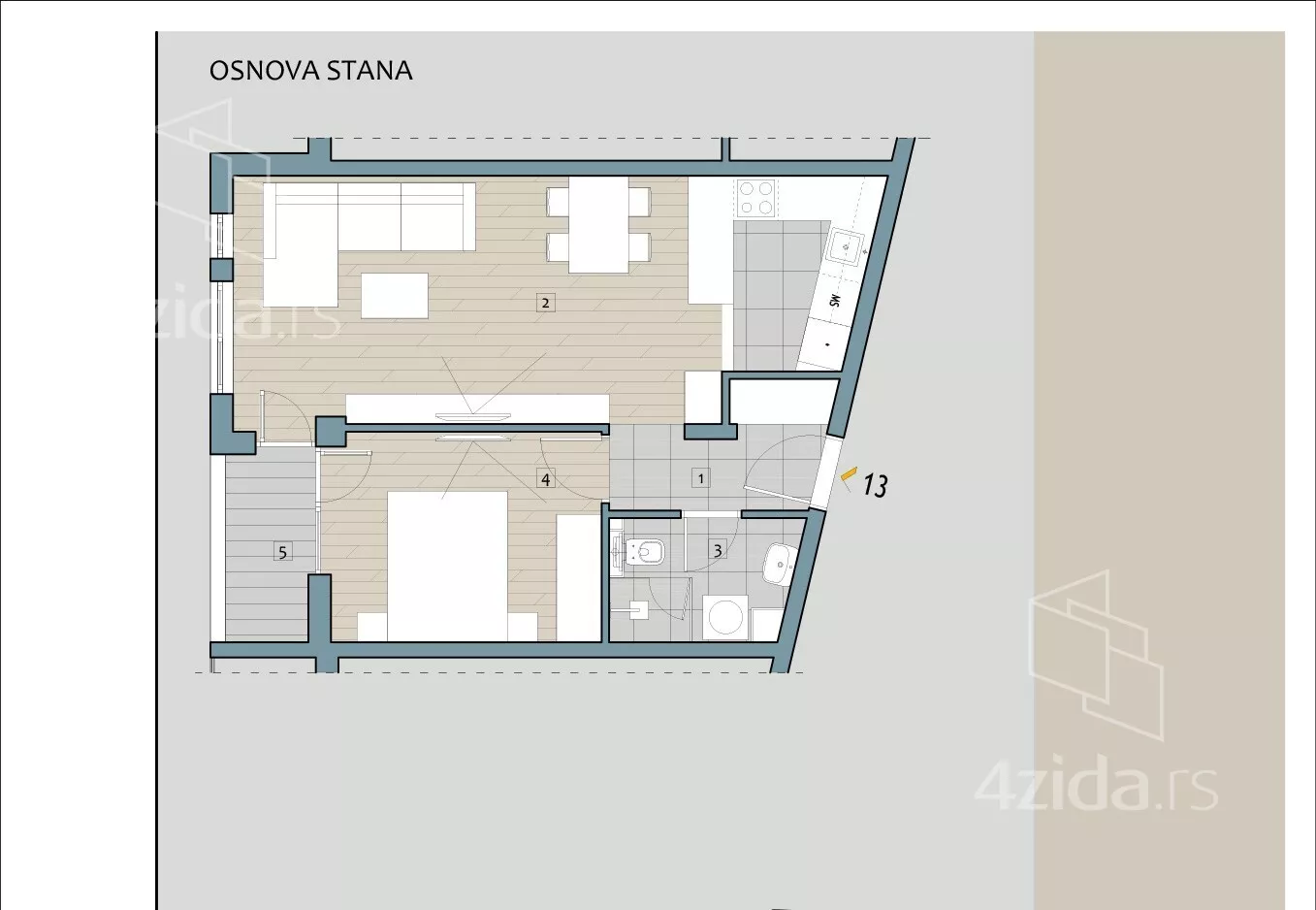 Trosoban stan | 4zida