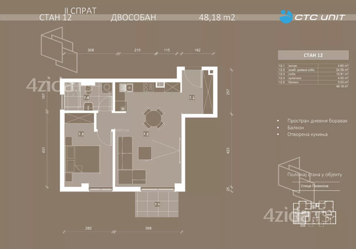 Dvosoban stan | 4zida