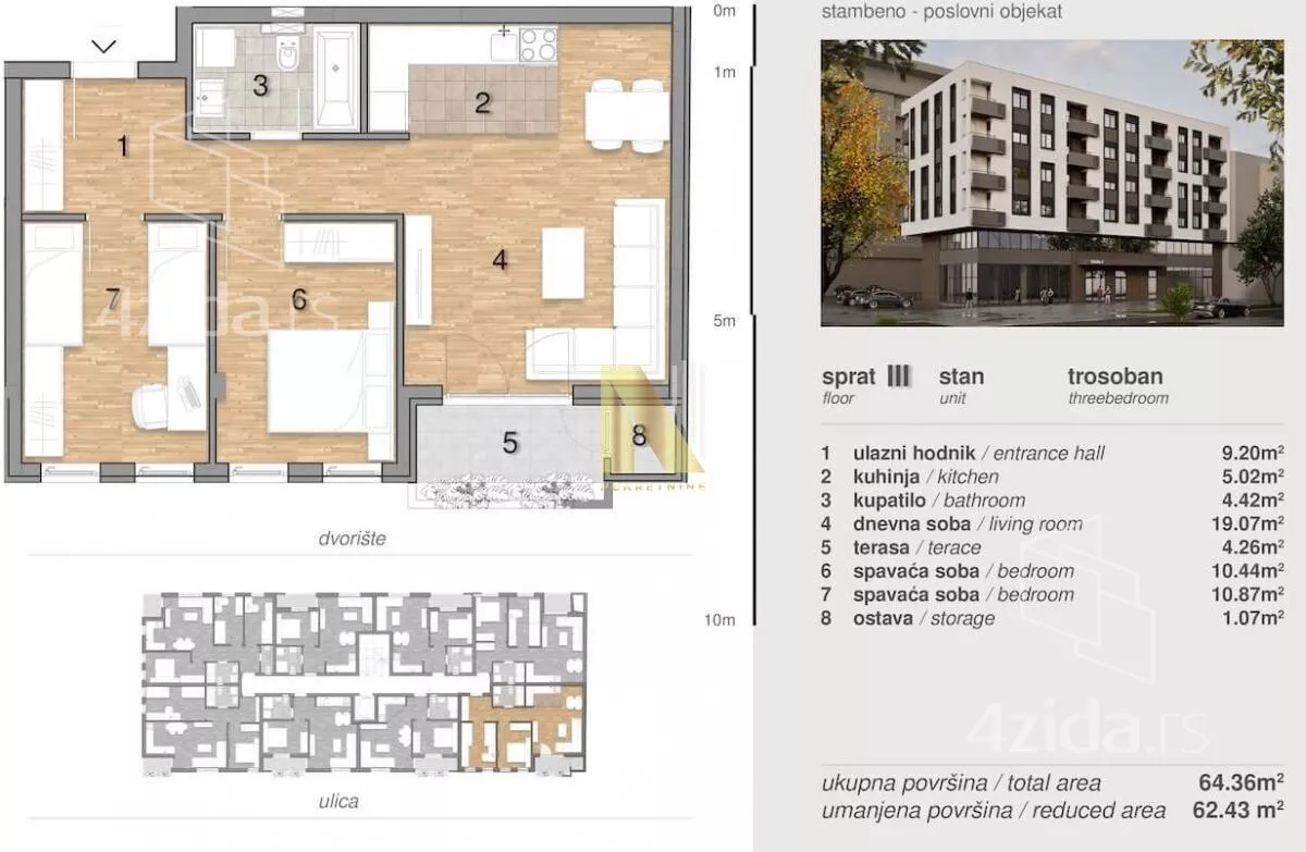 Trosoban stan | 4zida
