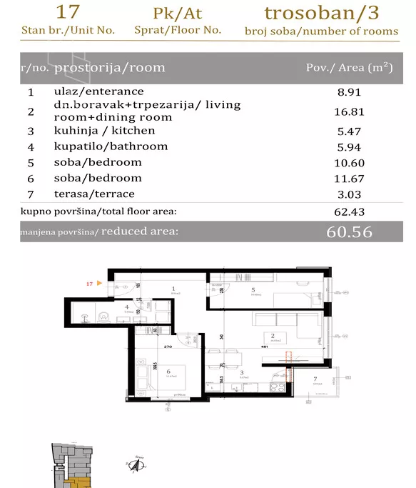 Trosoban stan | 4zida