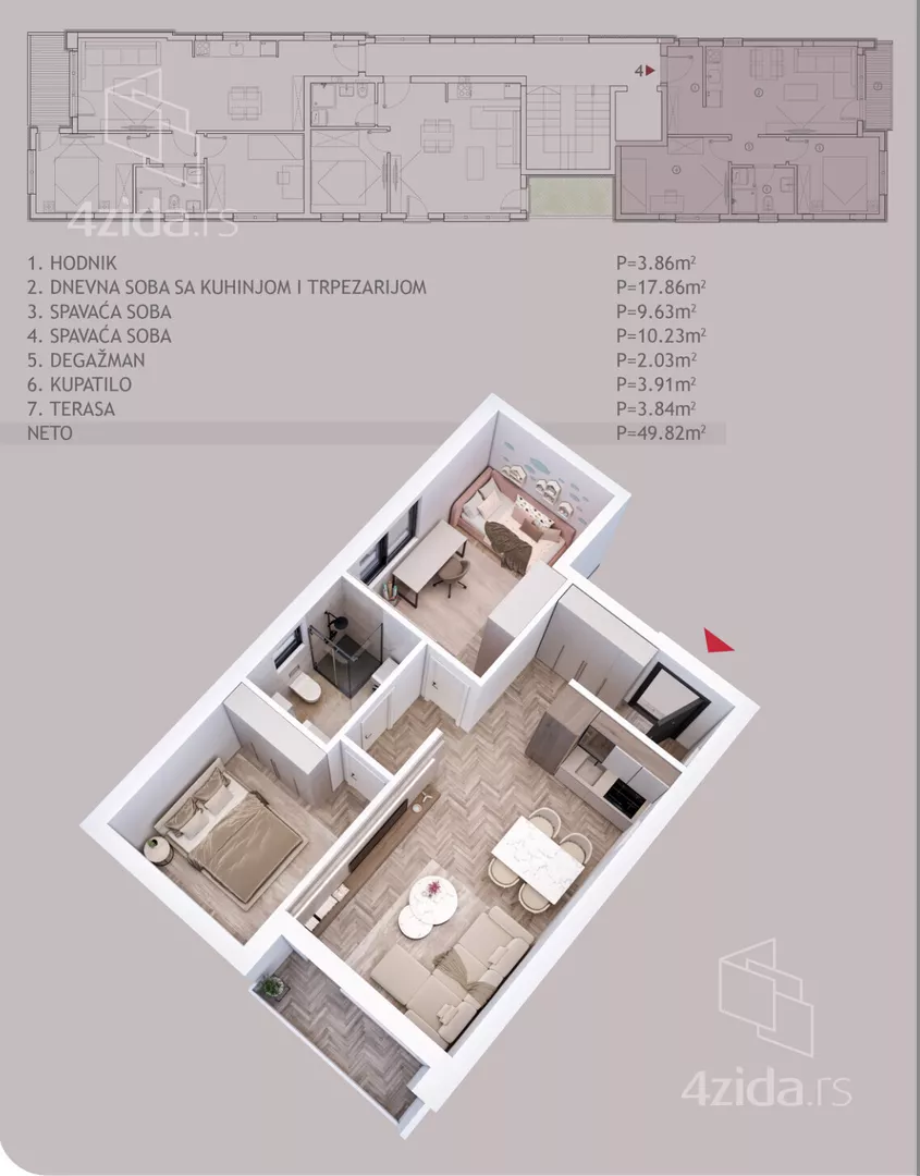 Dvoiposoban stan | 4zida