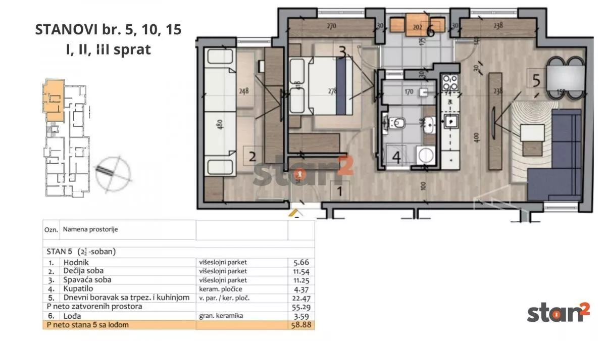 Dvoiposoban stan | 4zida