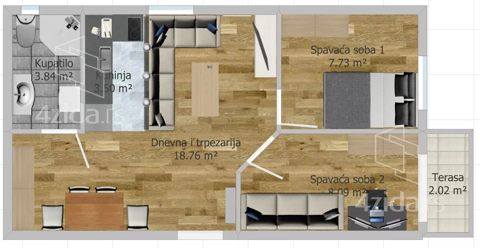 Trosoban stan | 4zida