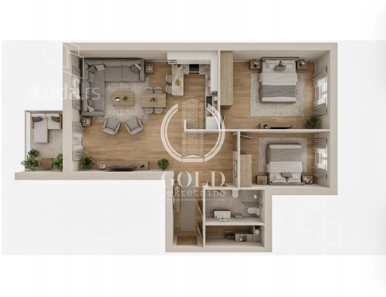 Trosoban stan | 4zida