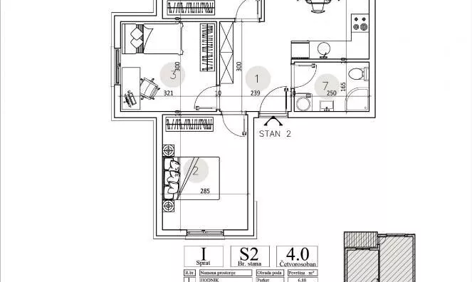 Troiposoban stan | 4zida