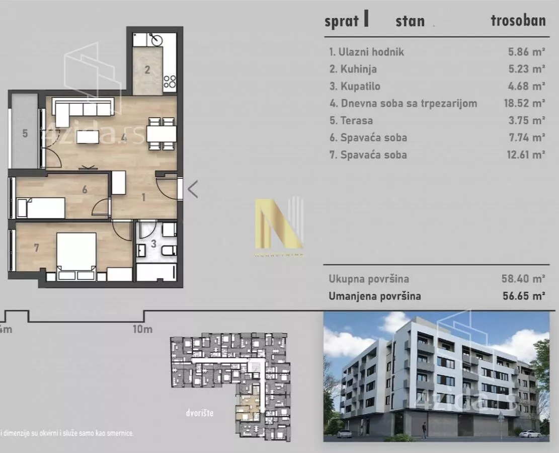 Trosoban stan | 4zida