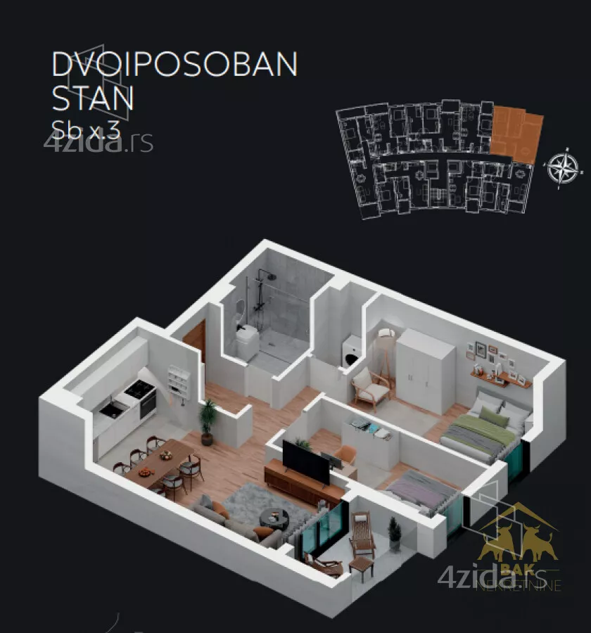 Dvoiposoban stan | 4zida