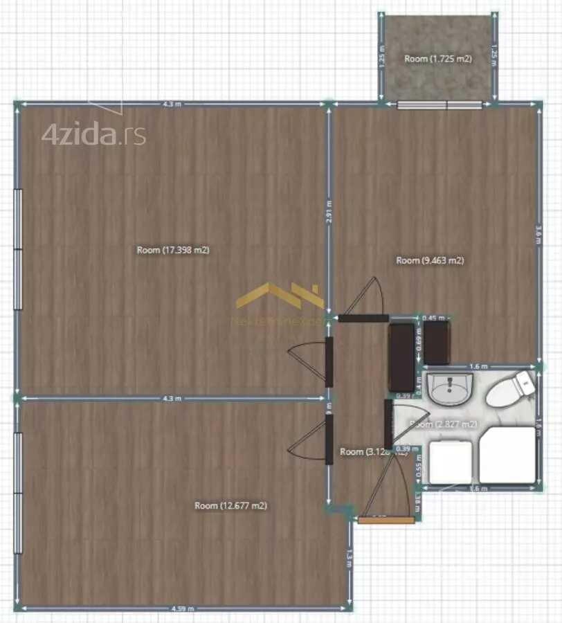 Dvosoban stan | 4zida