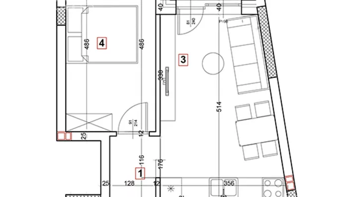 Jednoiposoban stan | 4zida