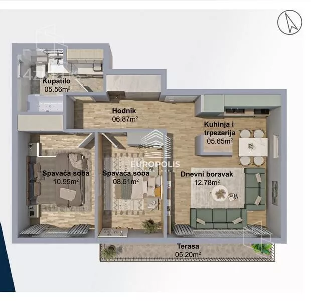 Trosoban stan | 4zida