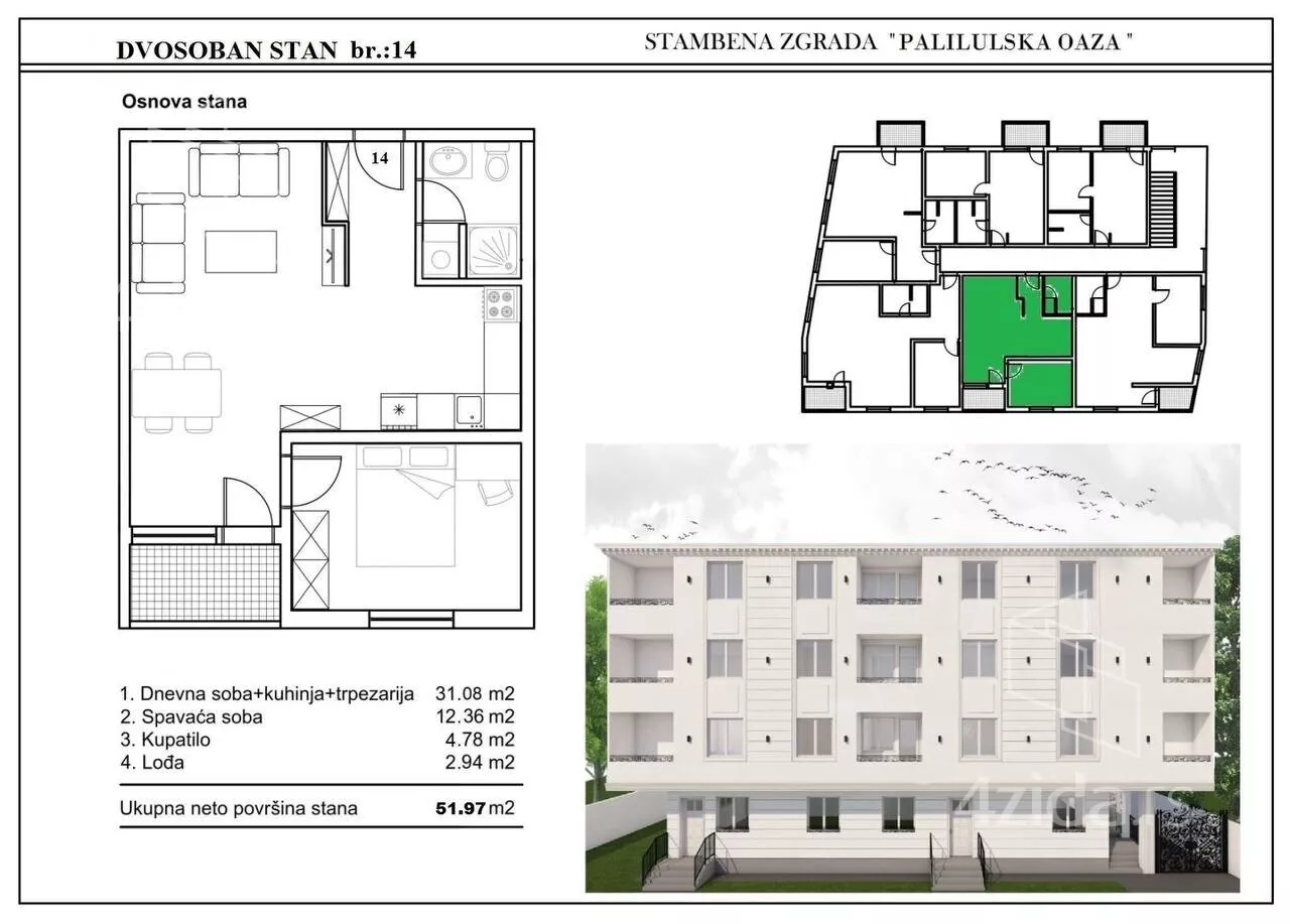 Dvosoban stan | 4zida