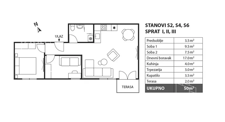 Trosoban stan | 4zida