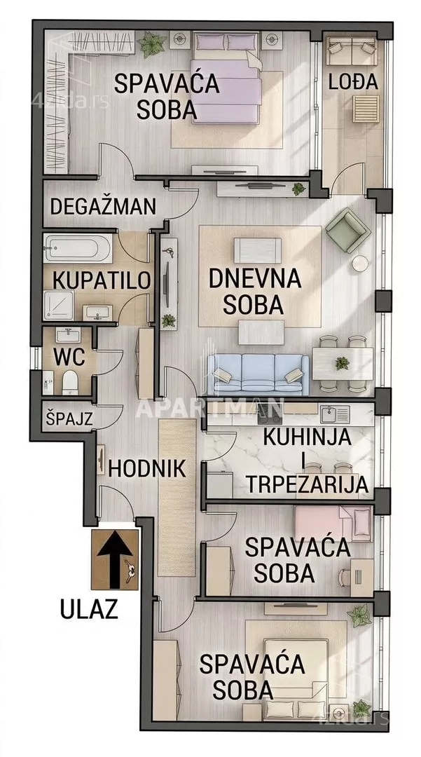 Troiposoban stan | 4zida