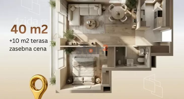 Jednoiposoban stan | 4zida