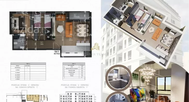 Jednosoban stan | 4zida