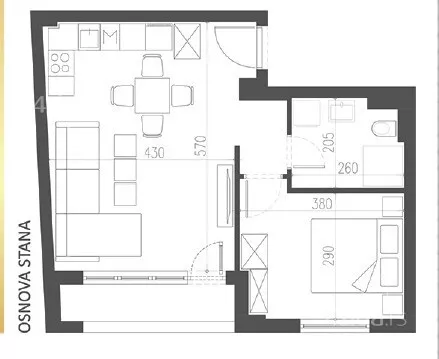 Jednoiposoban stan | 4zida