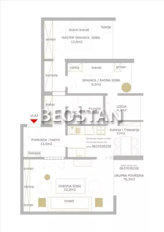 Trosoban stan | 4zida