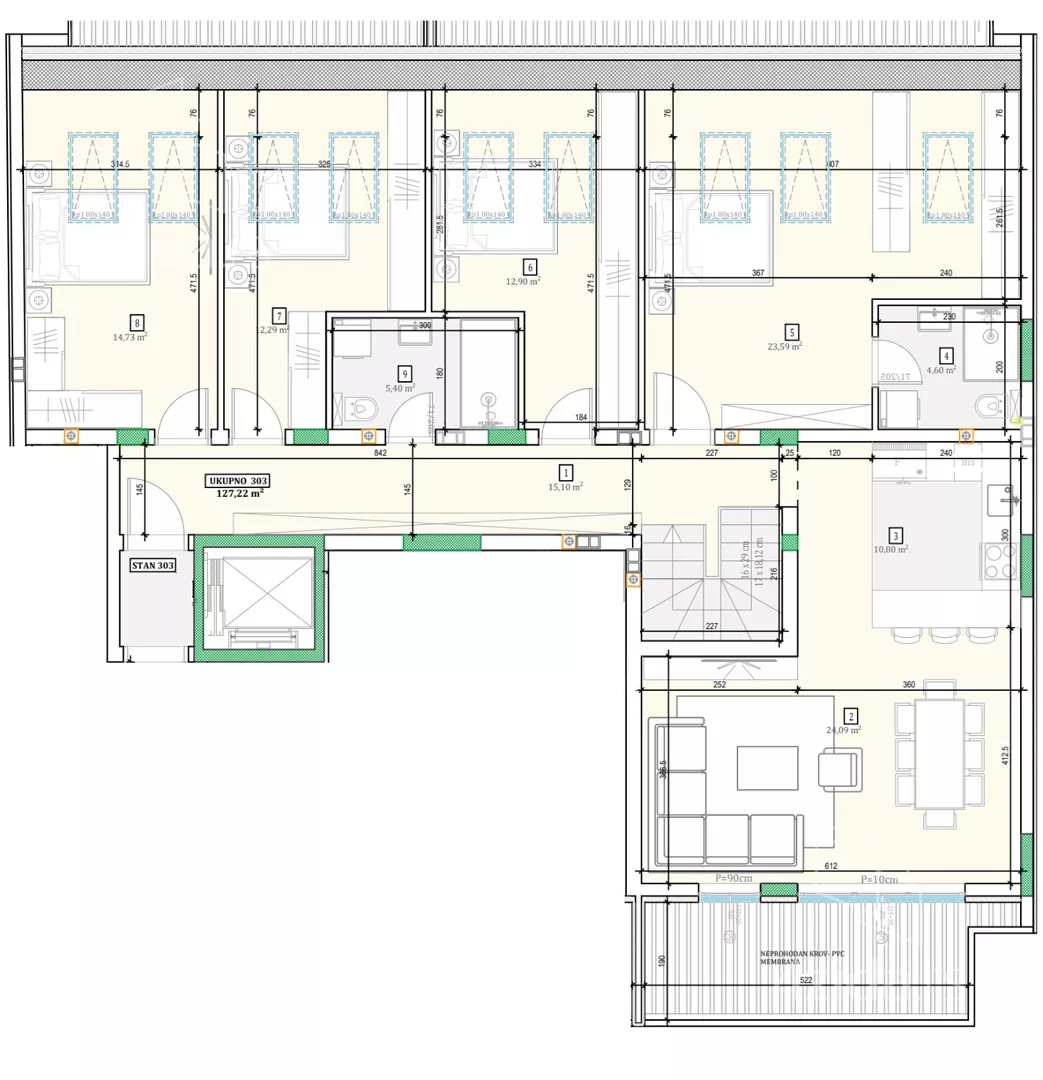 Četvoroiposoban stan | 4zida