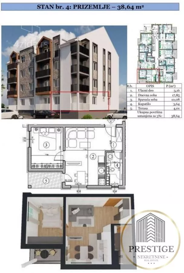 Jednoiposoban stan | 4zida