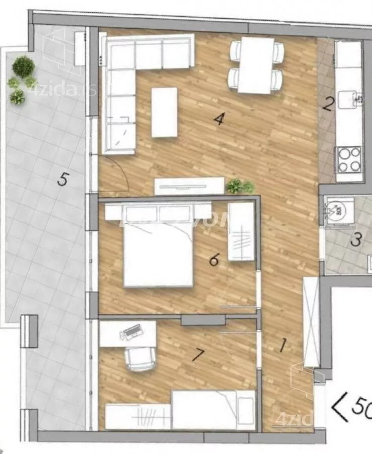 Trosoban stan | 4zida